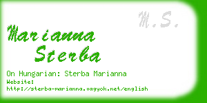 marianna sterba business card